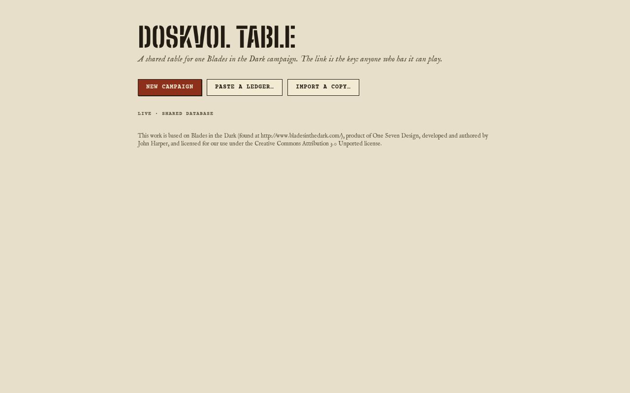 Preview of Virtual tabletop for Blades in the Dark