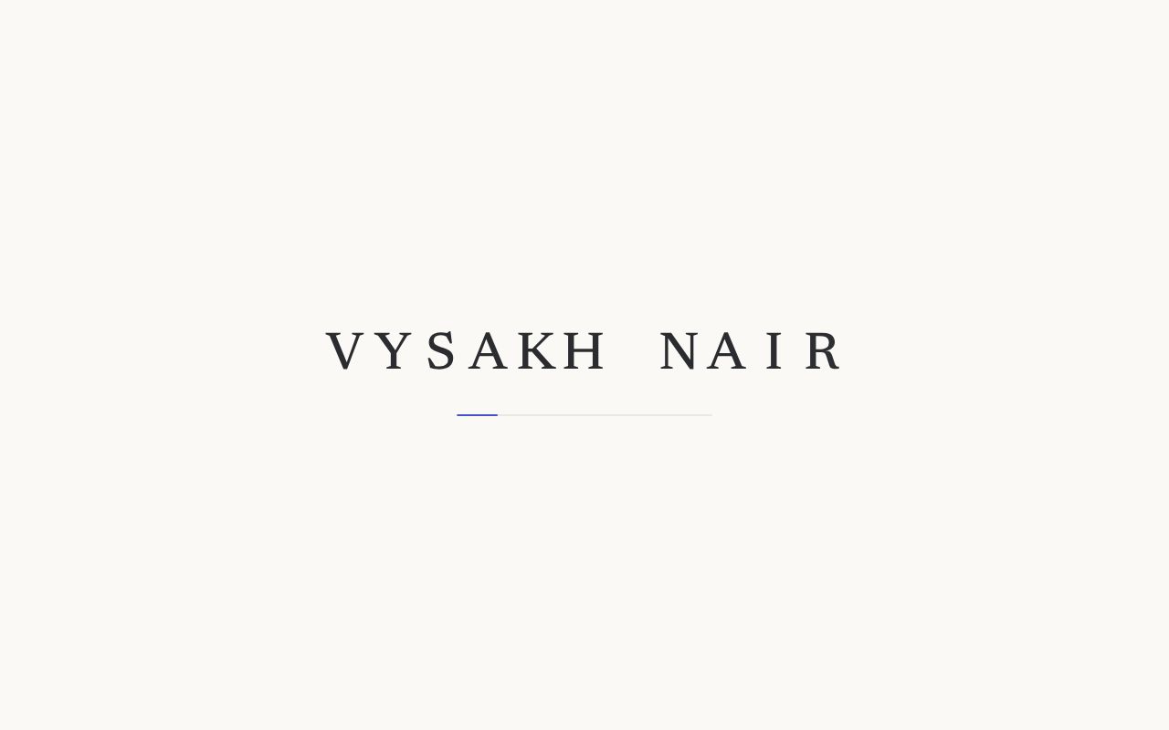 Preview of Vysakh Nair Github Io