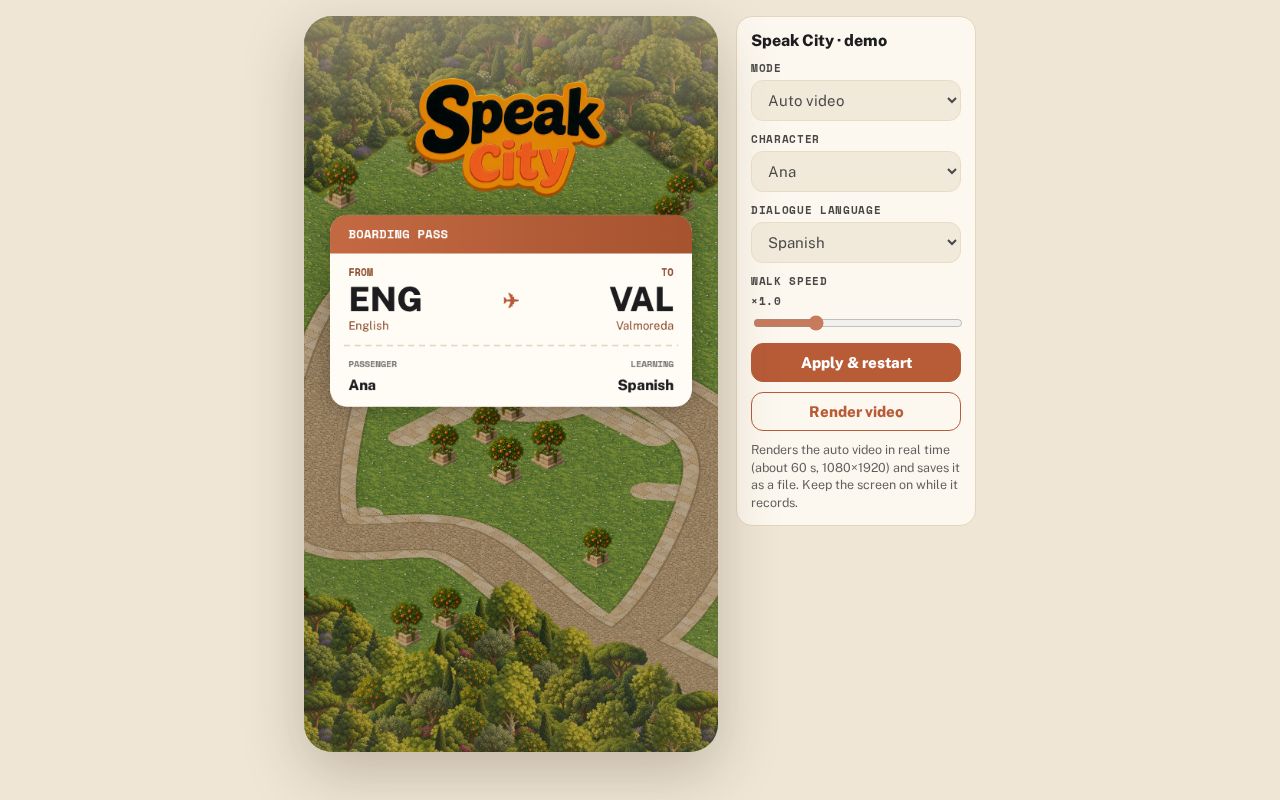 Preview of Speakcity Demo
