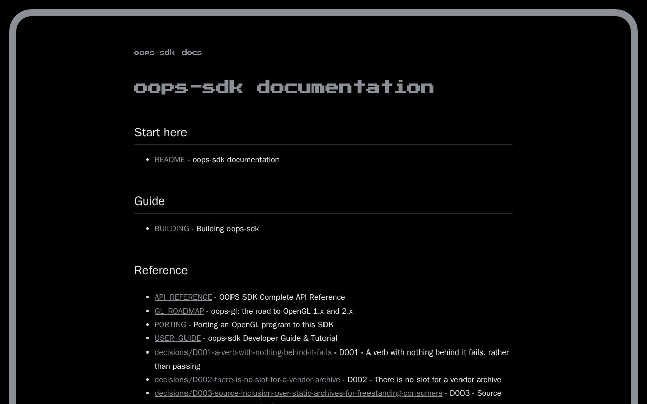 Preview of Oops Sdk