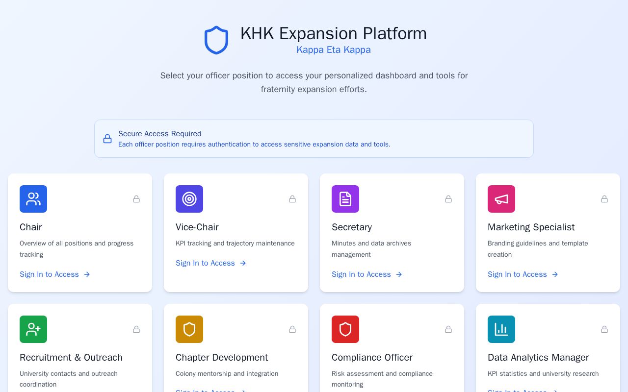 Preview of Fraternity Expansion Platform