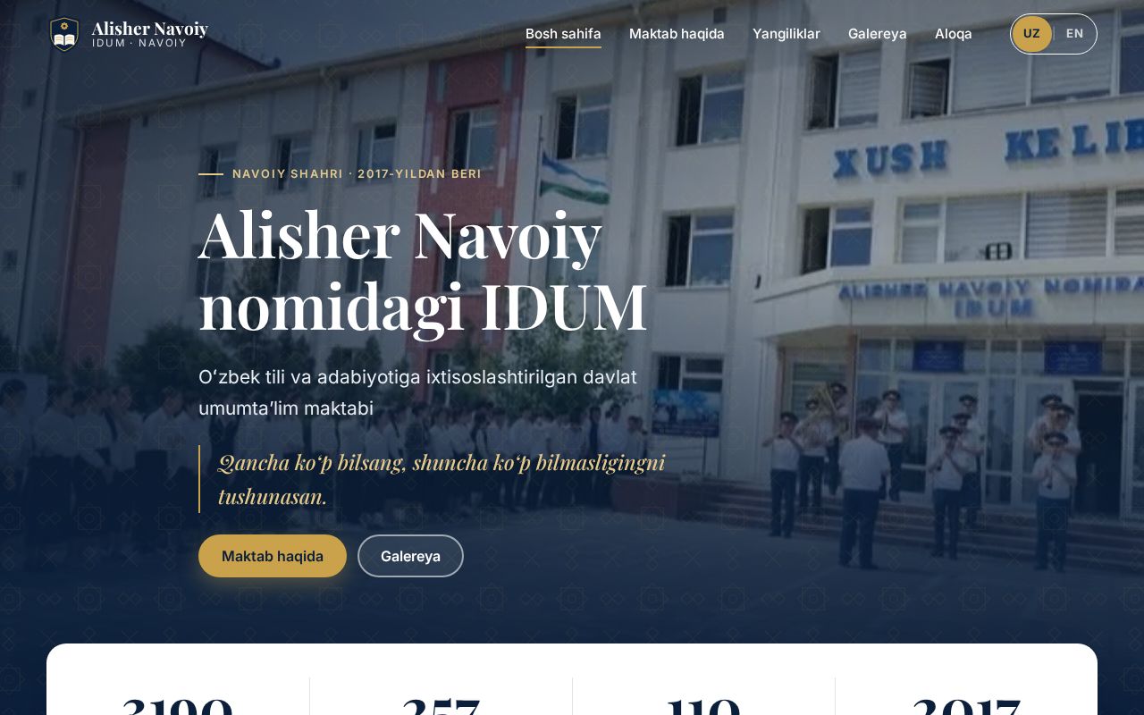Preview of School Website