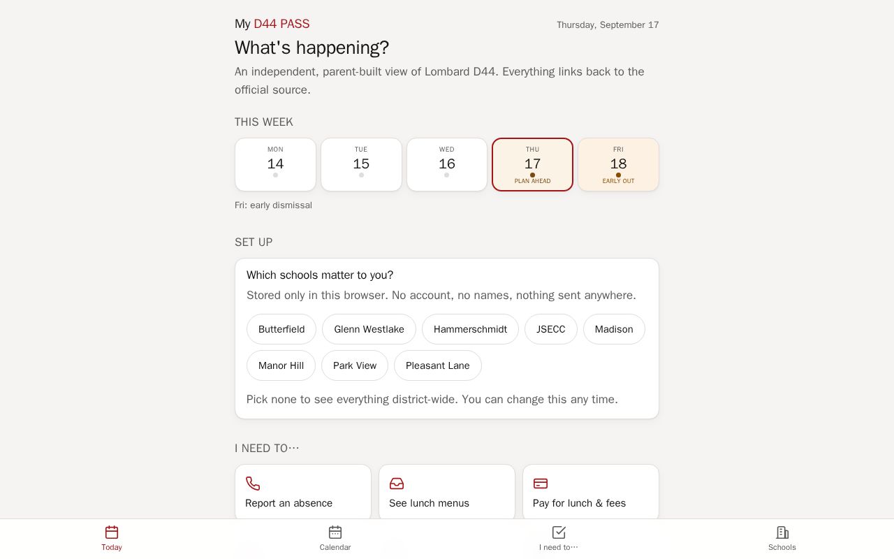 Preview of D44 Parent Hub