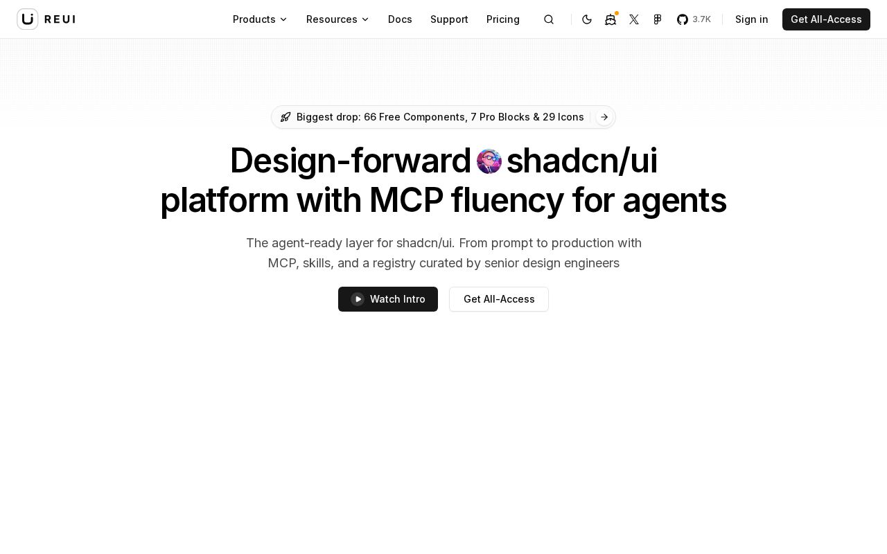 Preview of Free Shadcn UI Components, Blocks, Icons, Templates & MCP