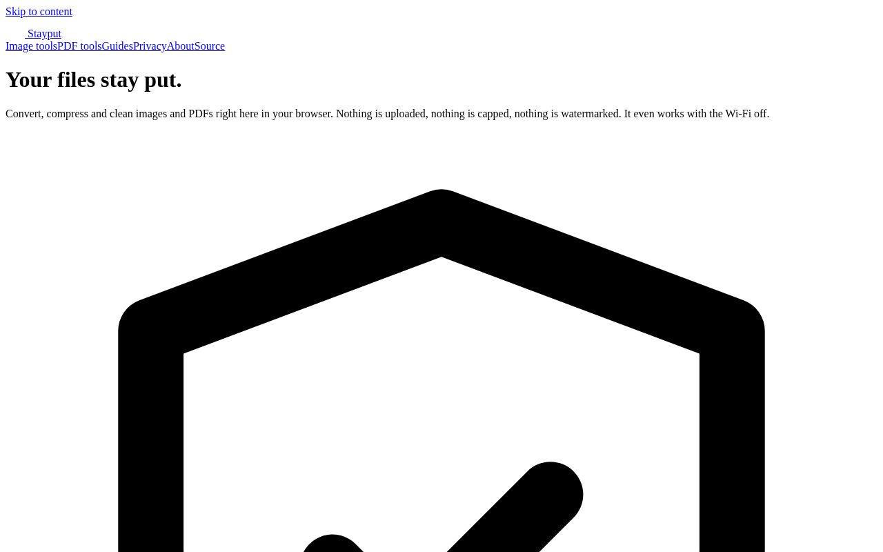 Preview of Stayput