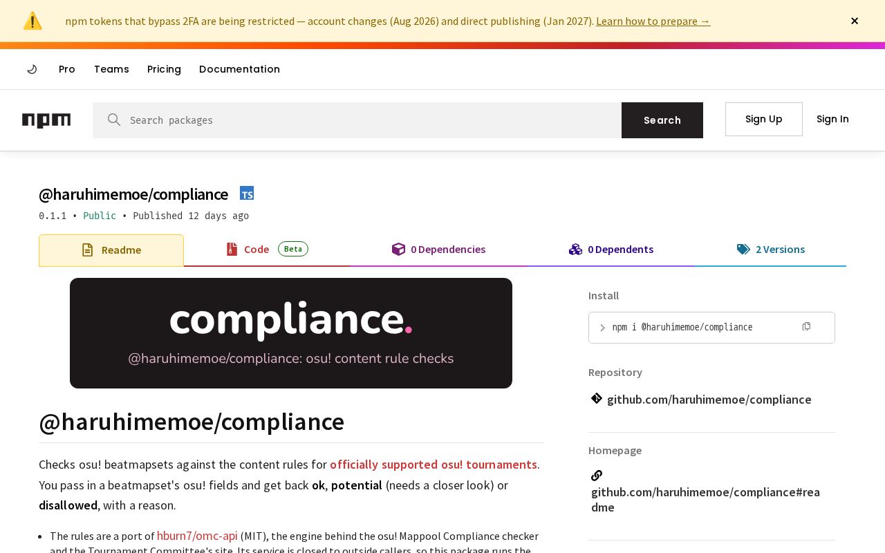 Preview of Compliance