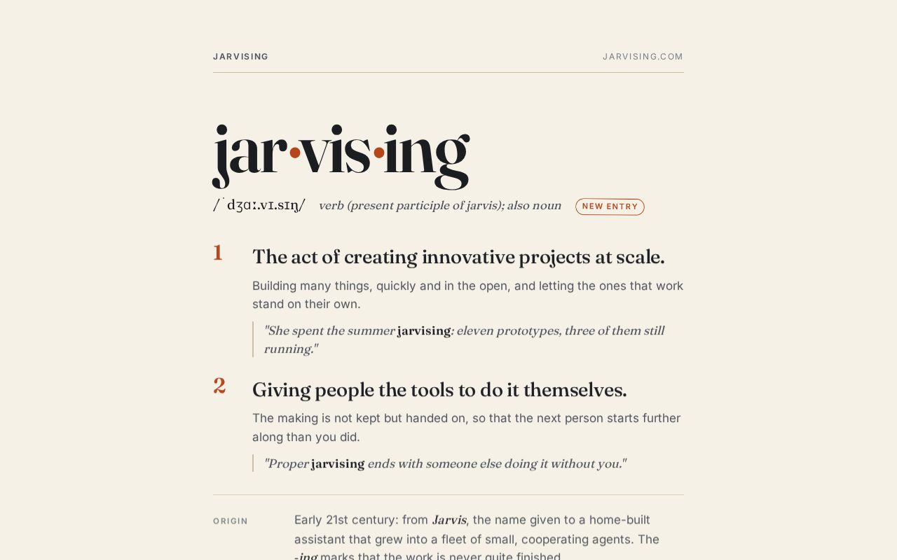 Preview of Jarvising