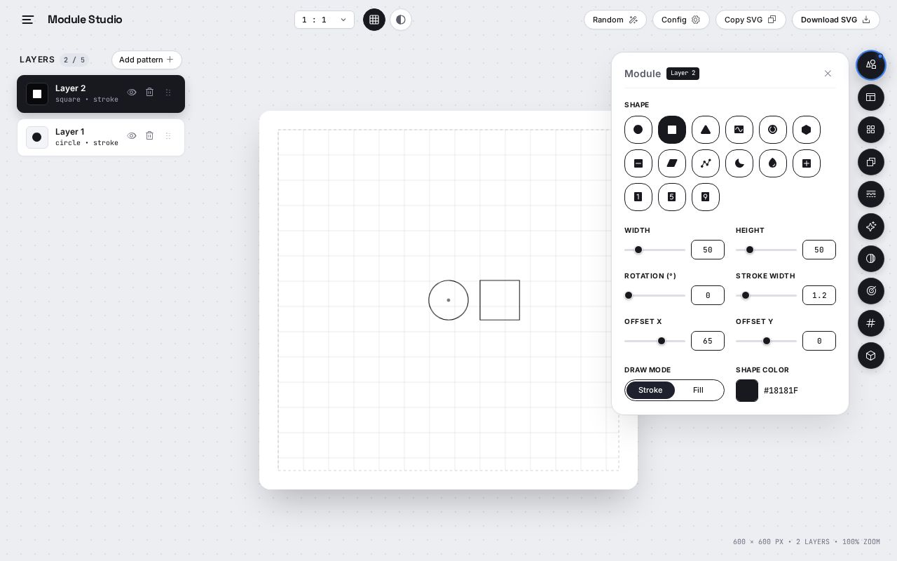 Preview of Module Studio