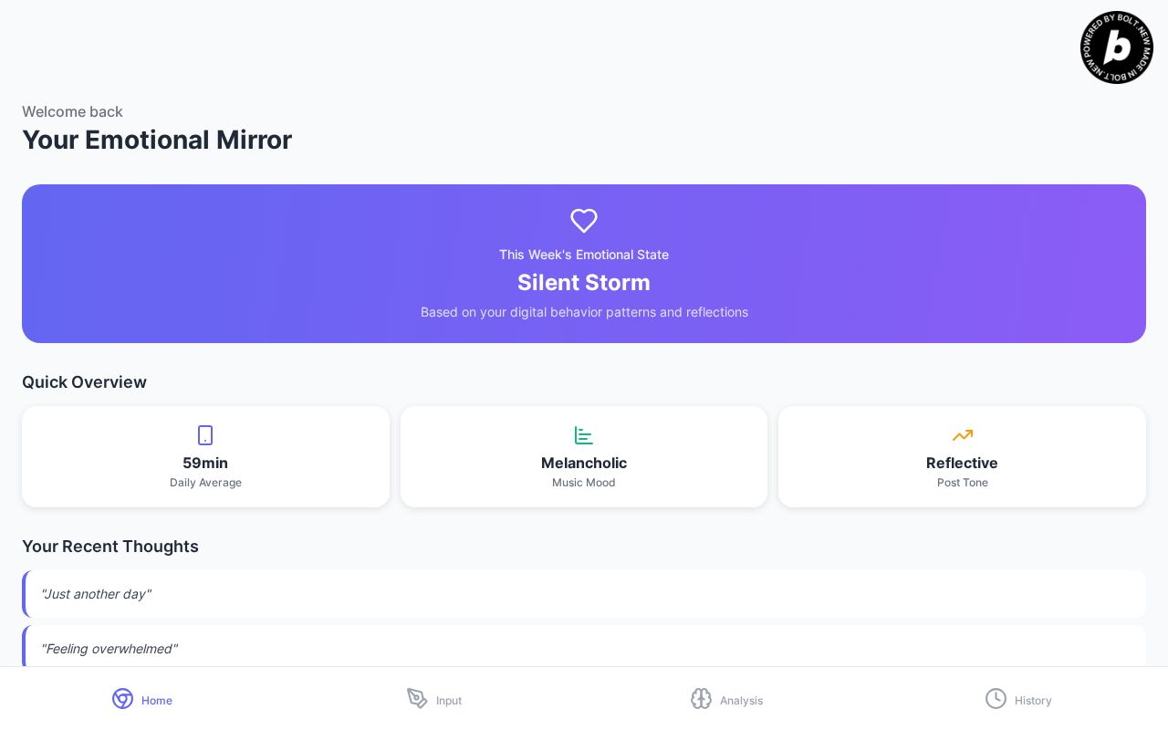 Preview of MirrorMe: Digital Wellness Tracker