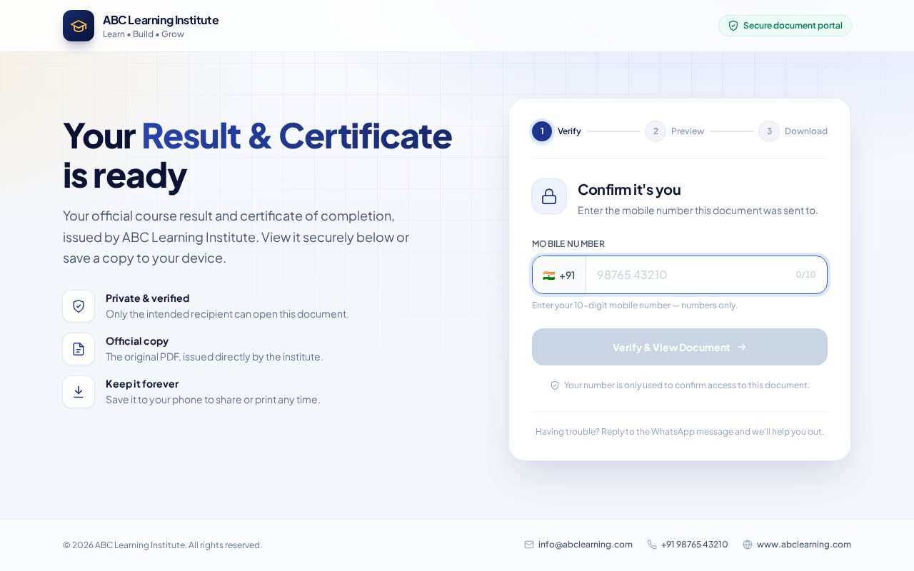 Preview of AdmissionForm