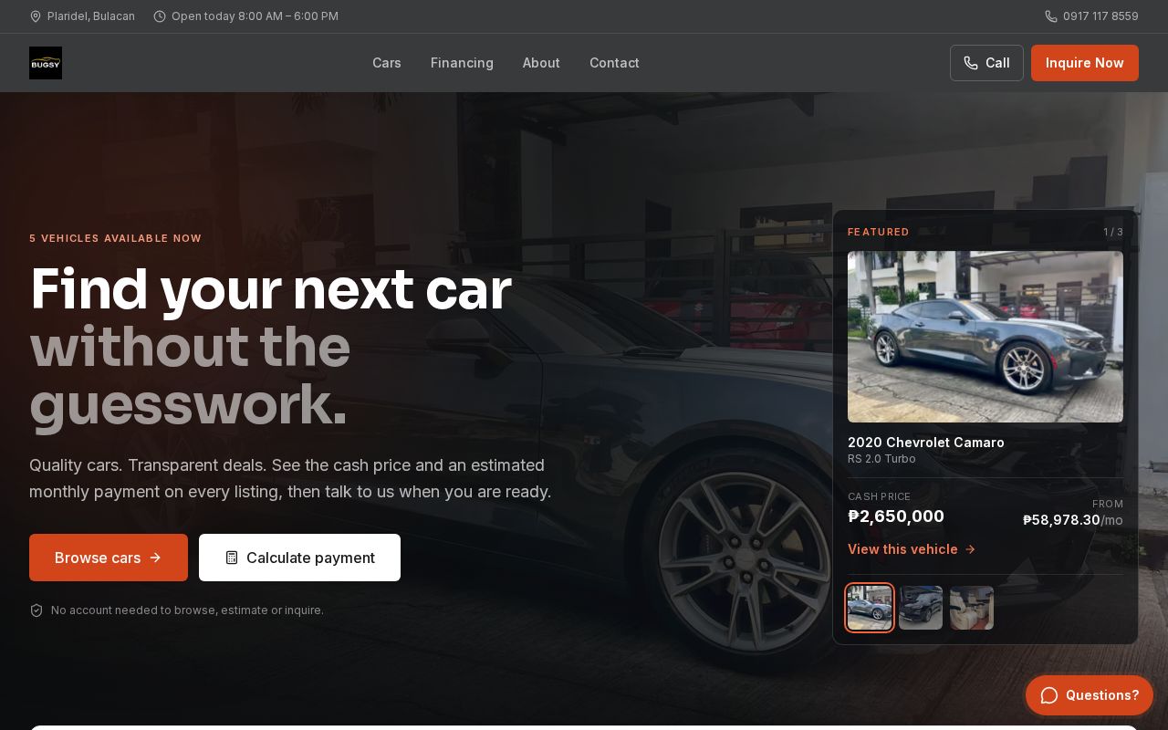 Preview of Bugs Auto Quality Cars
