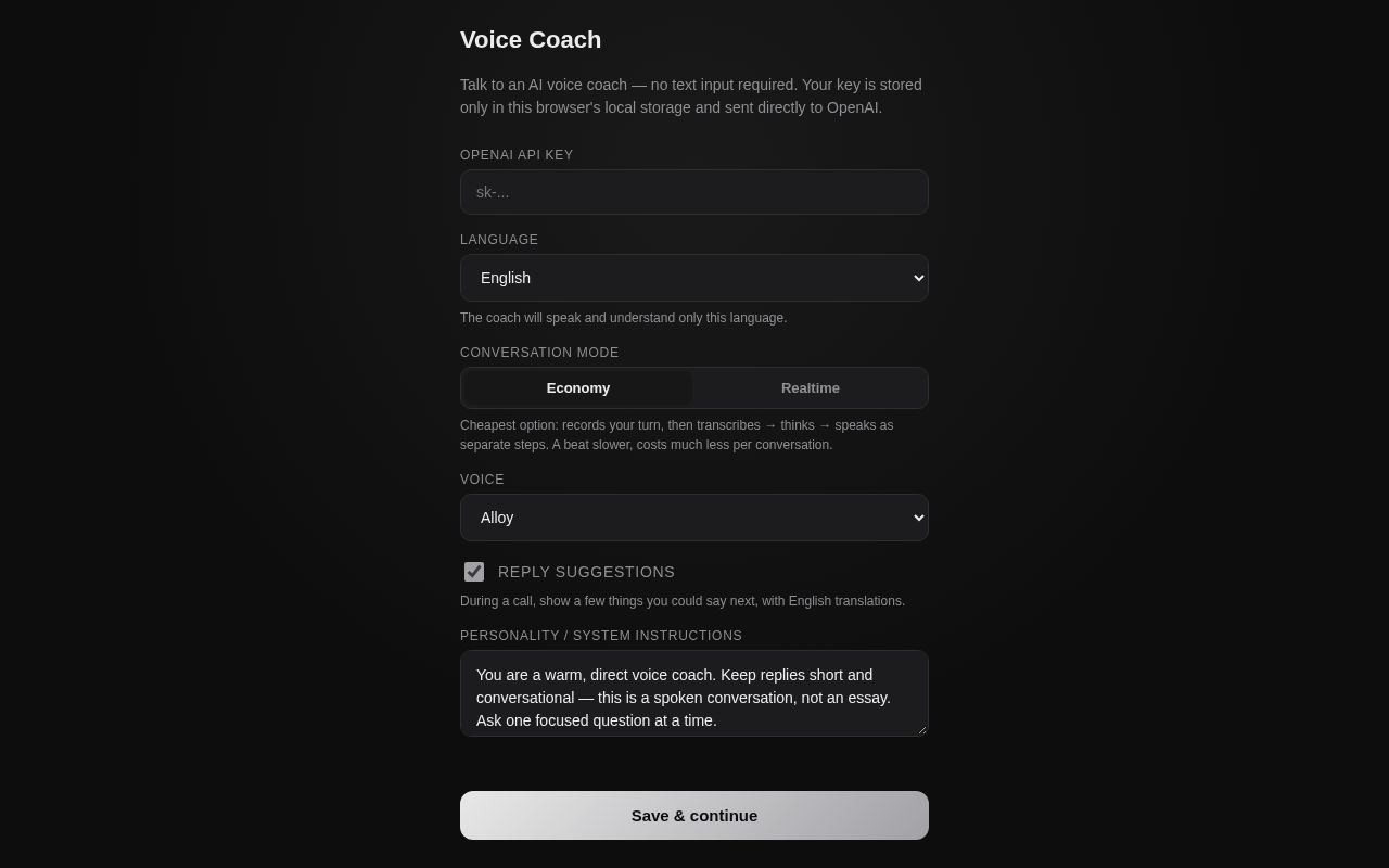 Preview of Voice Coach