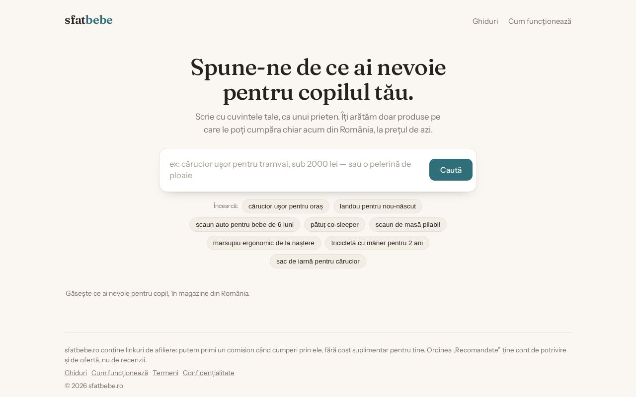 Preview of Sfatbebe Frontend
