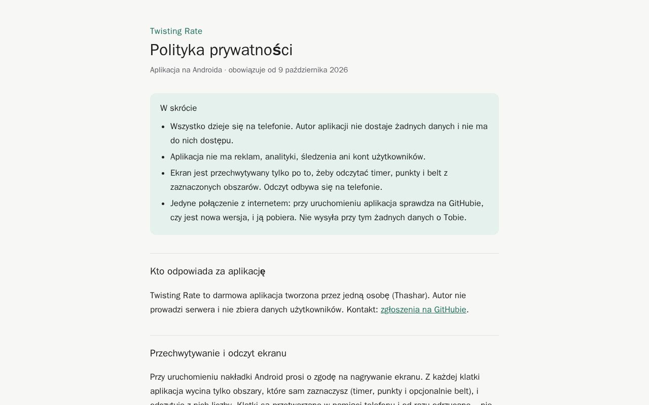 Preview of Twisting Rate
