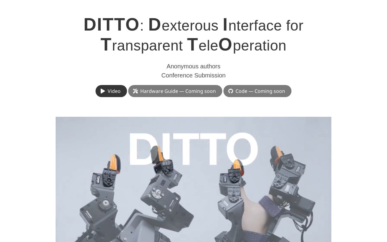 Preview of Ditto Robotics Github Io