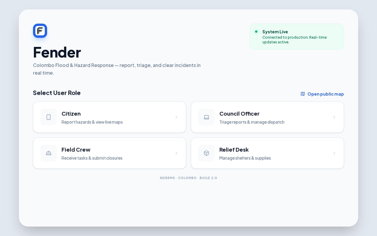 Preview of Disaster Response App