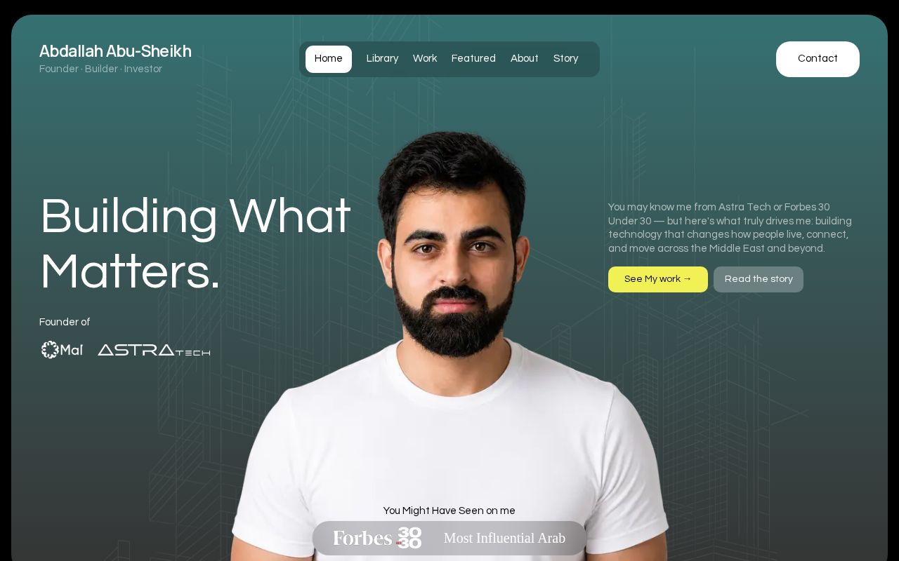 Preview of Aas Website Frontend