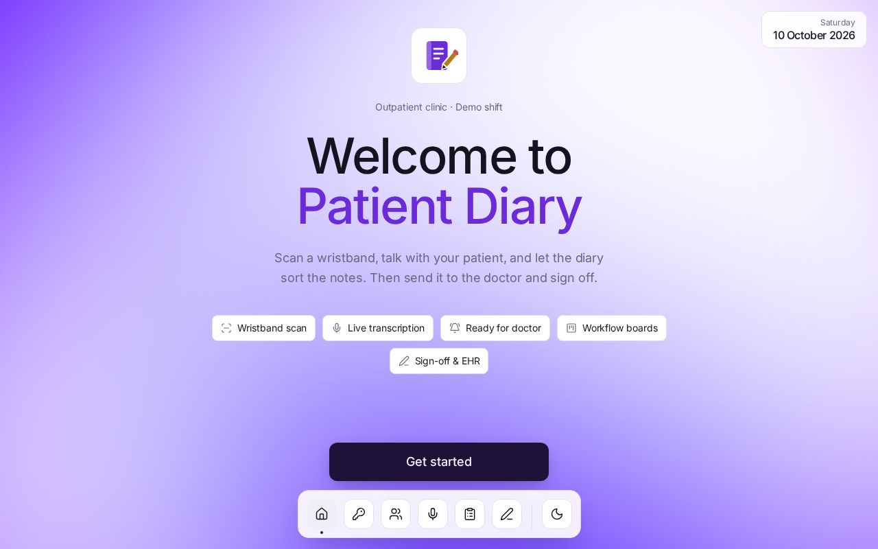 Preview of Patient Diary