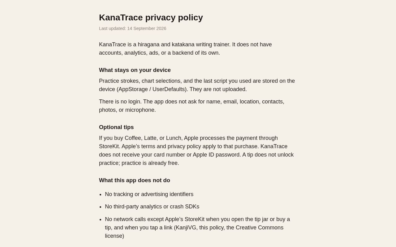 Preview of KanaTrace