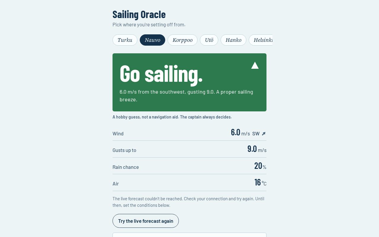 Preview of Sailing Oracle