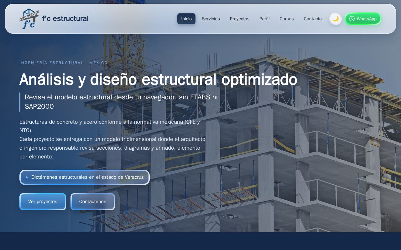 Preview of Portafolio f'c estructural — análisis y diseño estructural optimizado (modelos 3D)