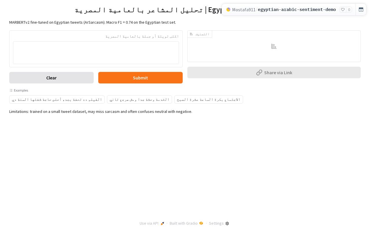 Preview of Egyptian Arabic Sentiment