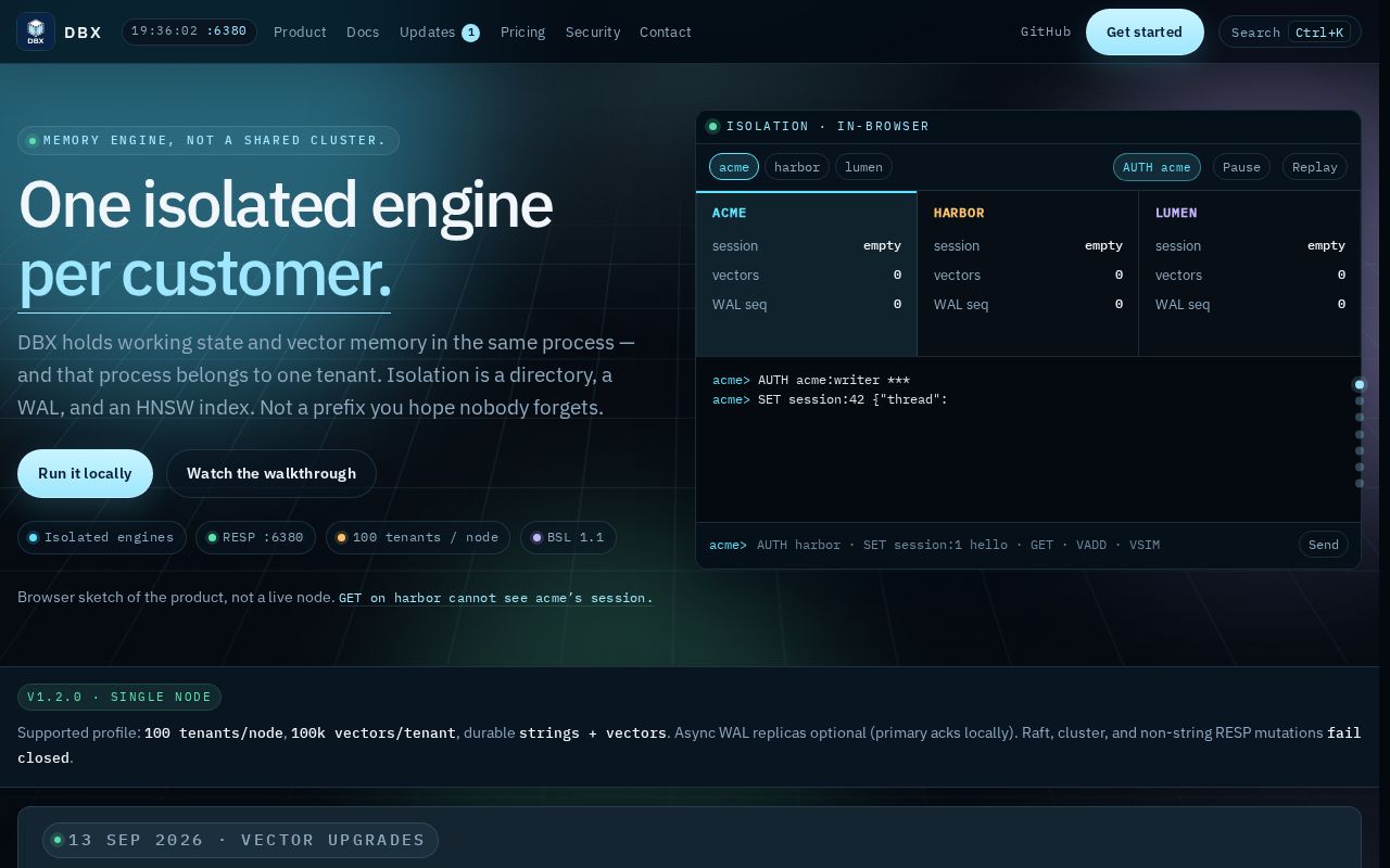 Preview of DBX Database Extreme