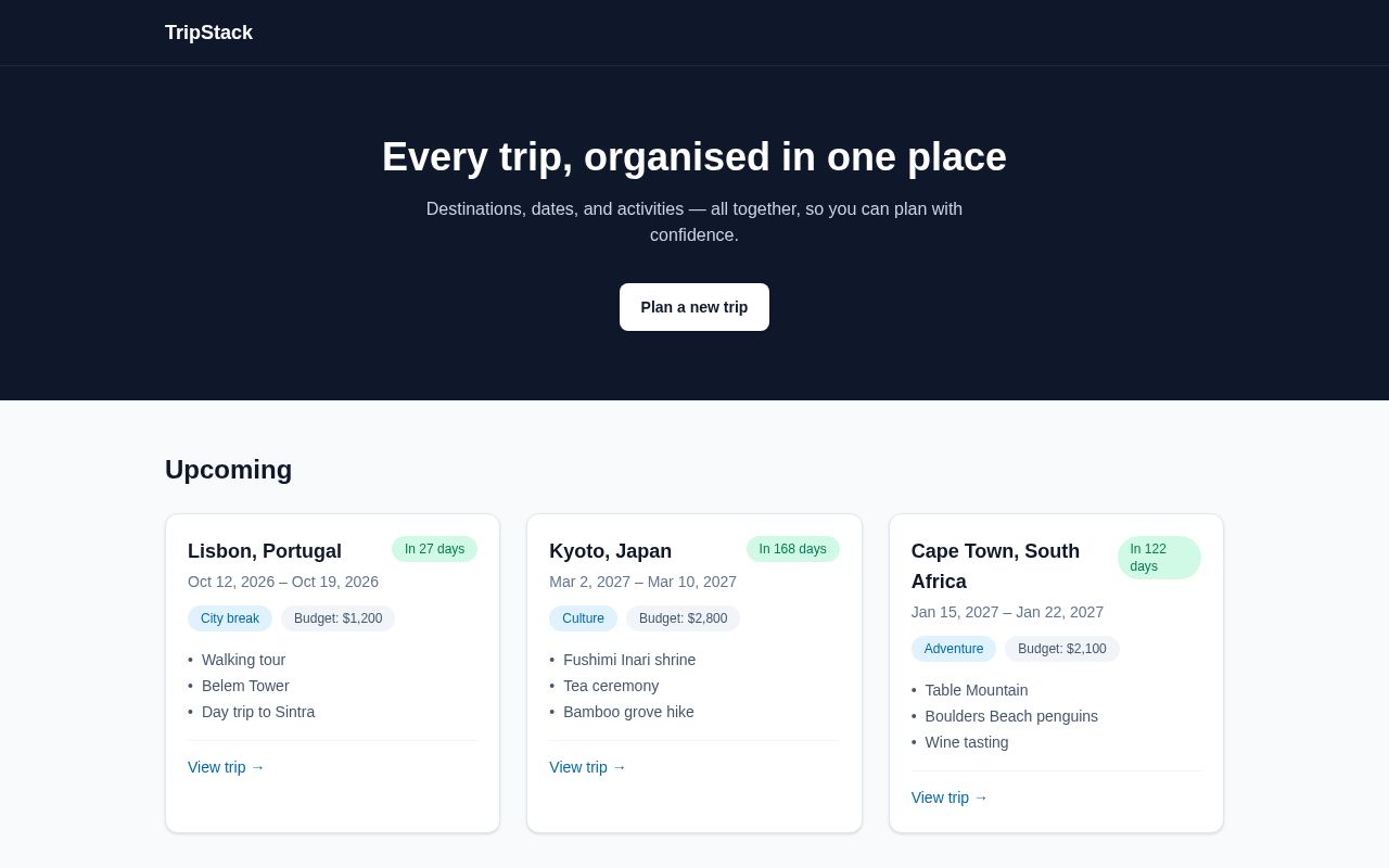 Preview of Tripstack
