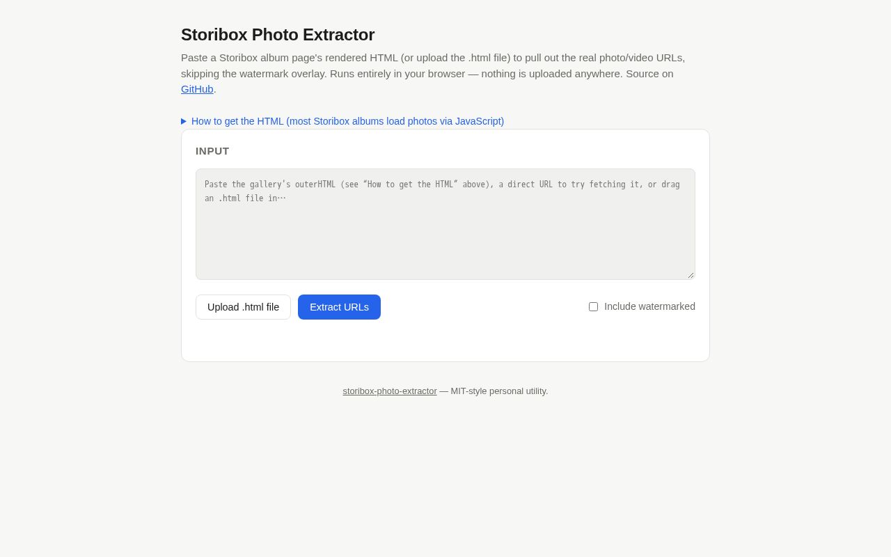Preview of Storibox Photo Extractor
