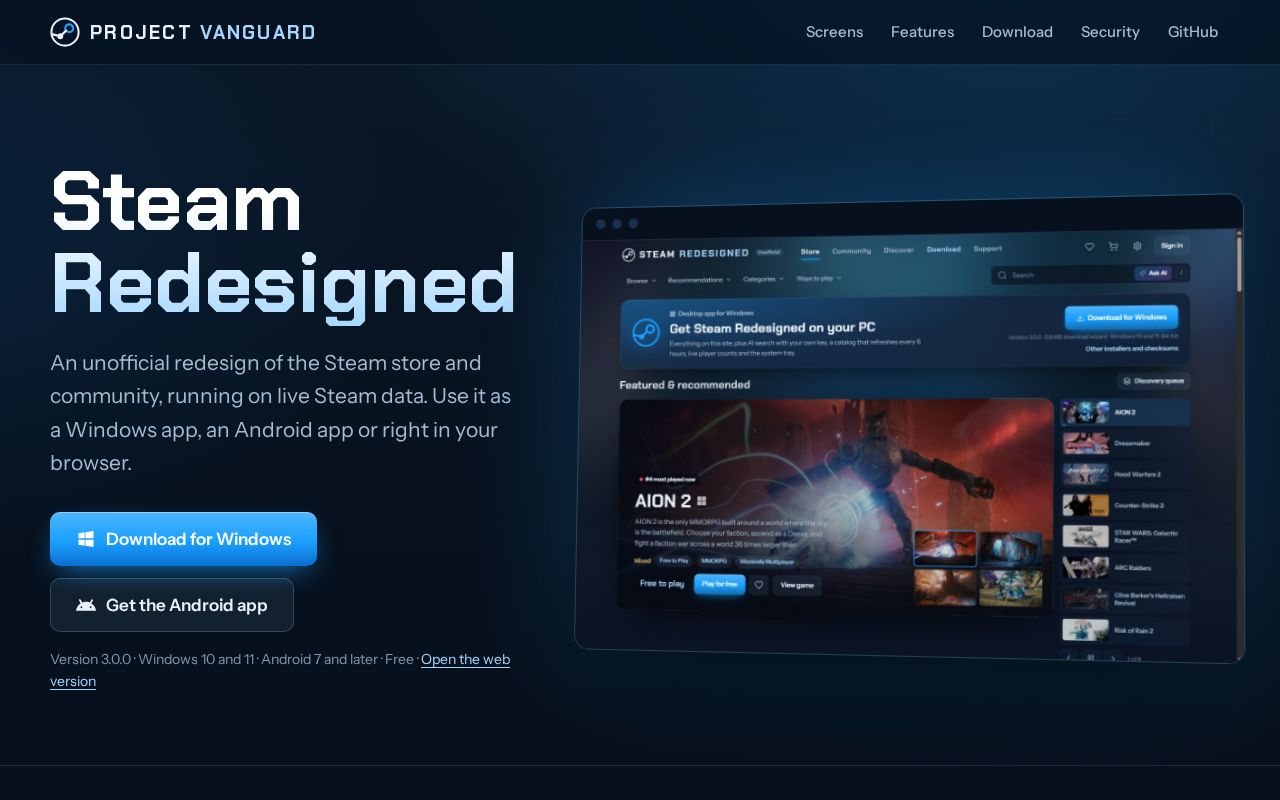 Preview of Project Vanguard