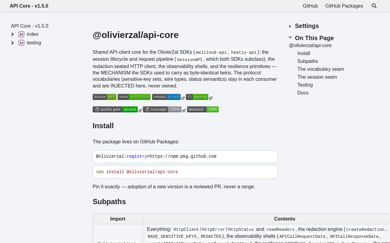 Preview of Api Core
