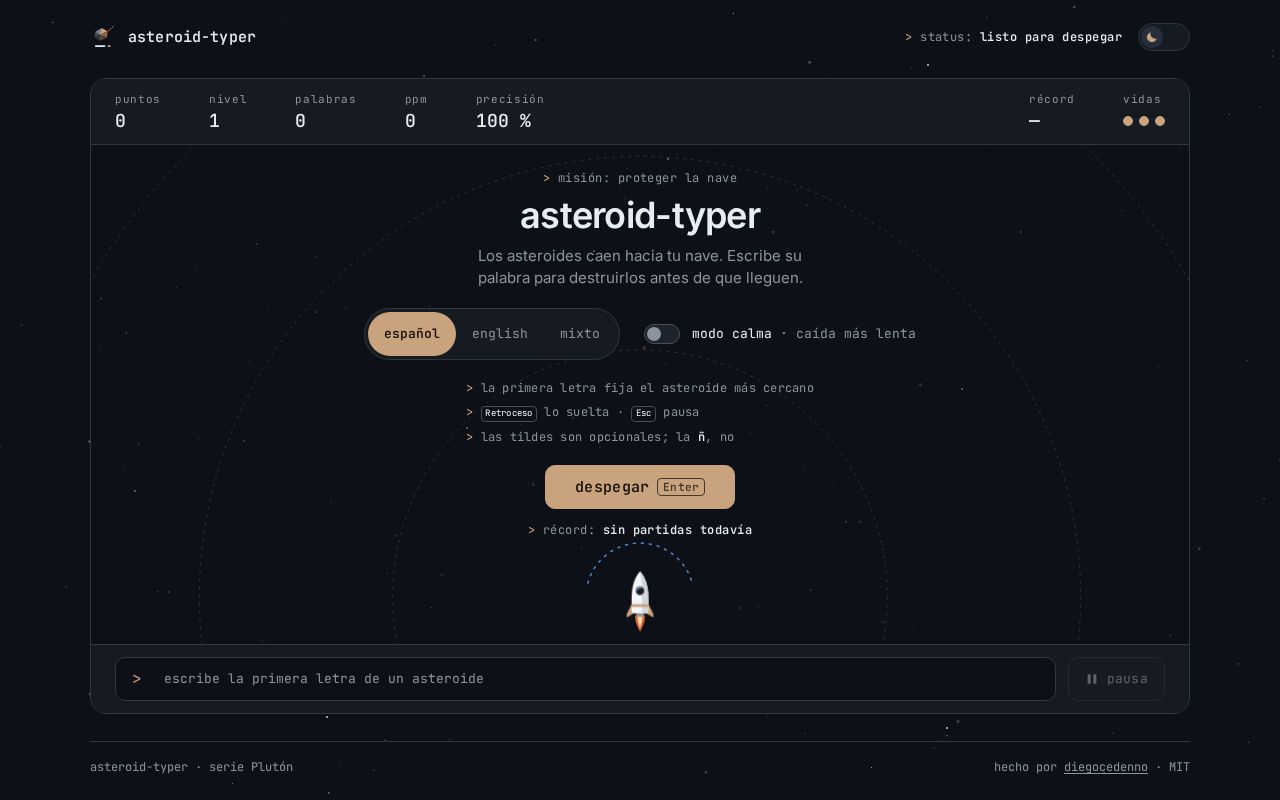 Preview of Asteroid Typer