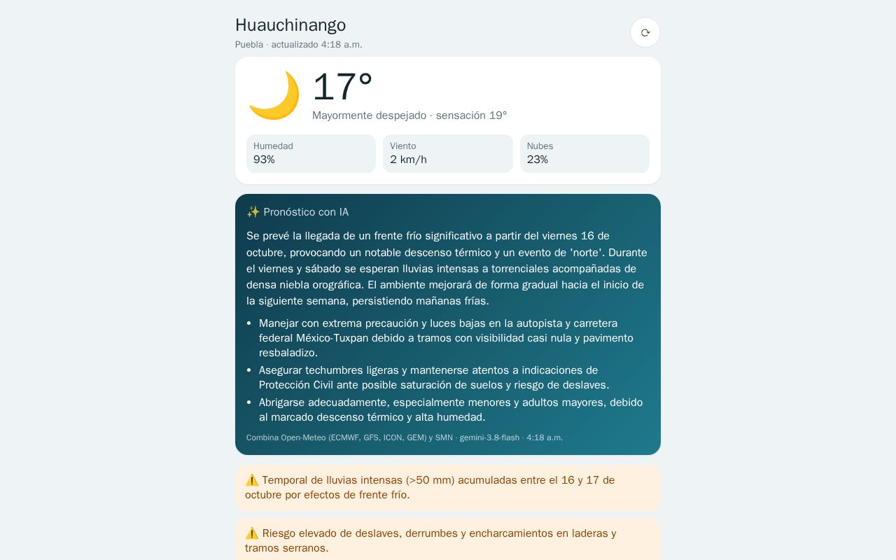 Preview of Clima Huauchinango