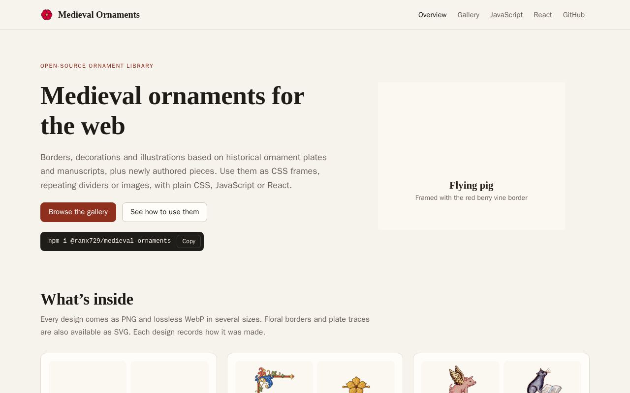 Preview of Medieval Ornaments