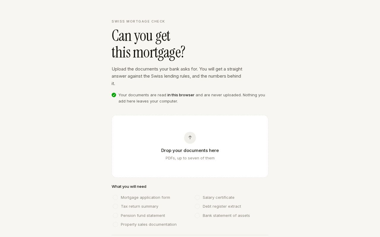 Preview of Mortgage Check