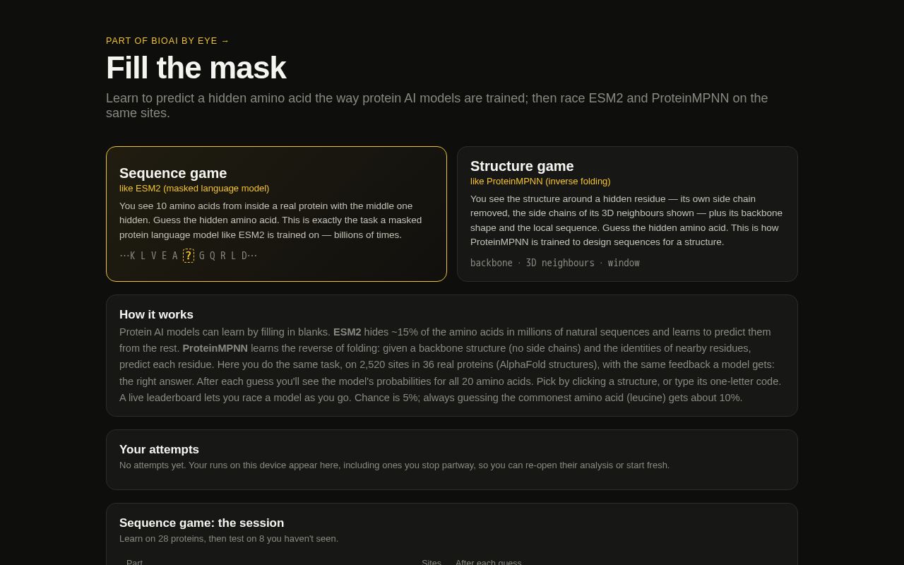 Preview of Protein Sequence By Eye