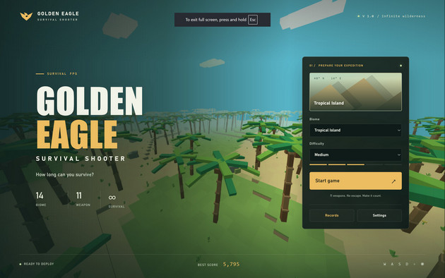 Preview of Golden Eagle Survival Shooter