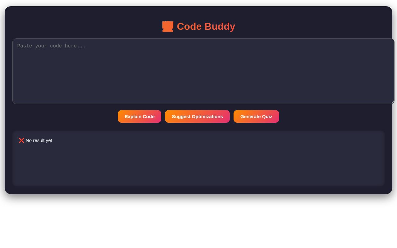 Preview of Code Buddy - AI Coding Assistant