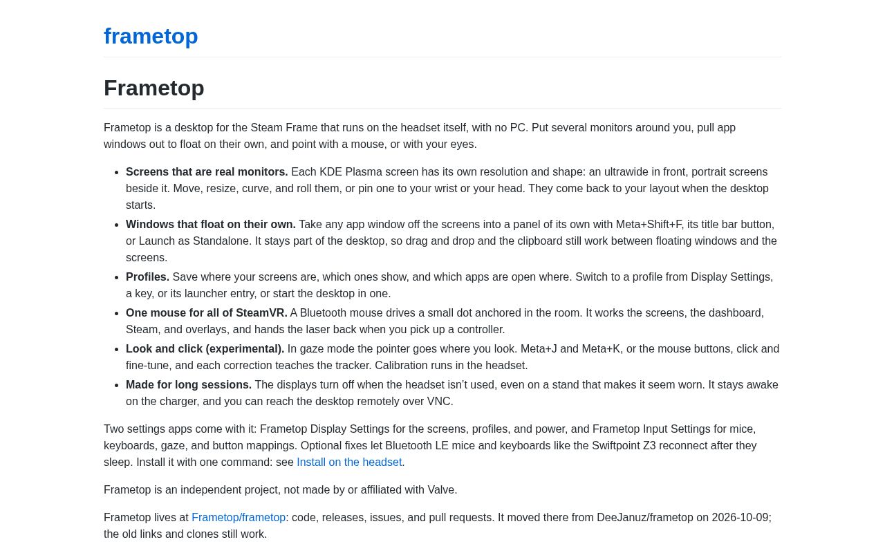 Preview of Frametop