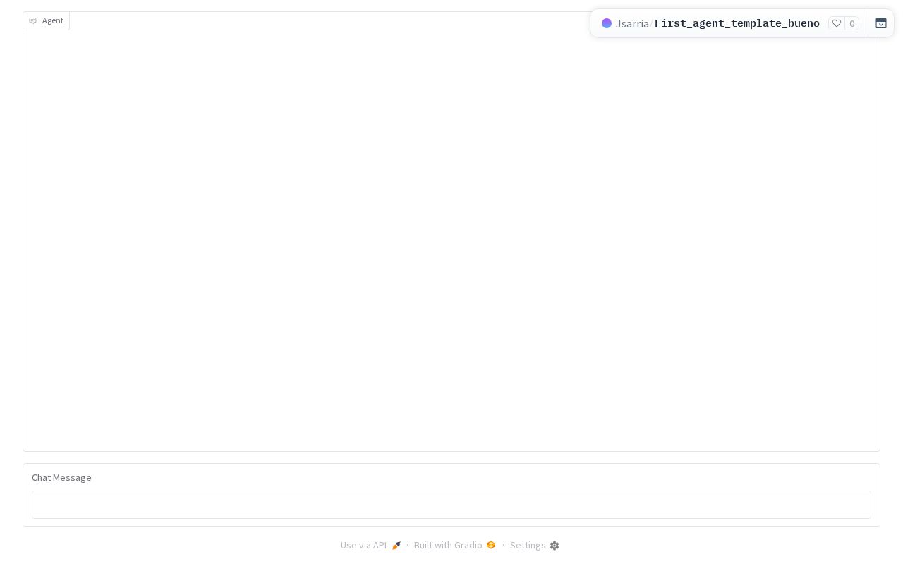 Preview of First Agent Template