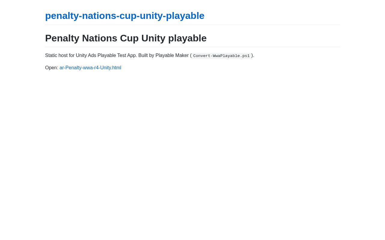 Preview of Penalty Nations Cup Unity Playable