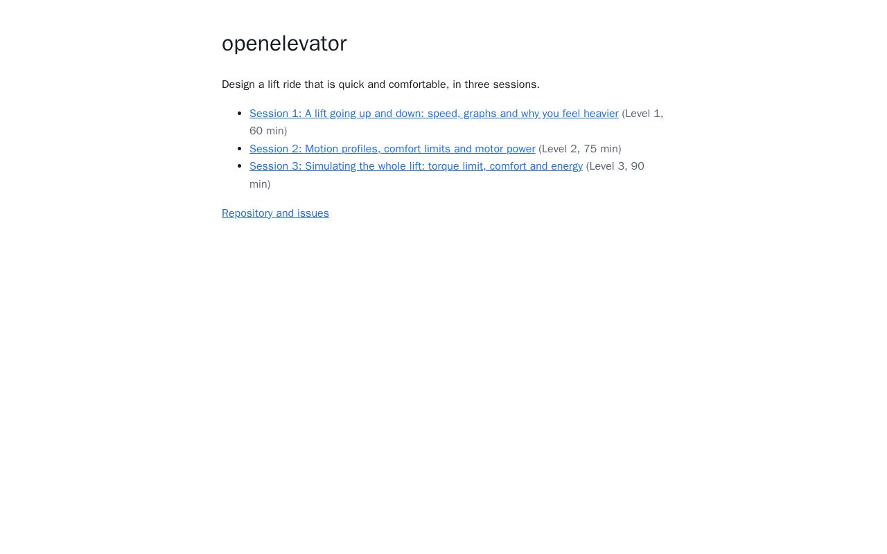 Preview of Openelevator