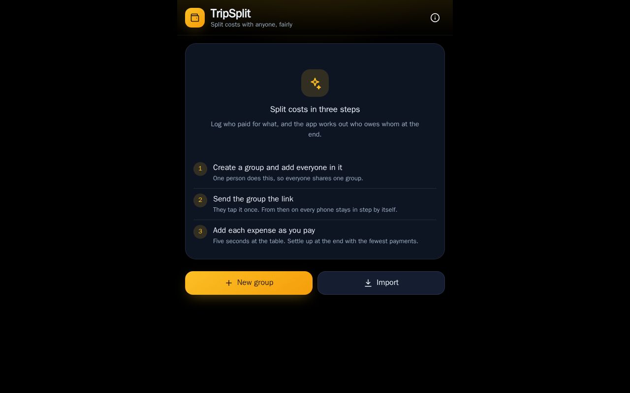 Preview of Tripsplit