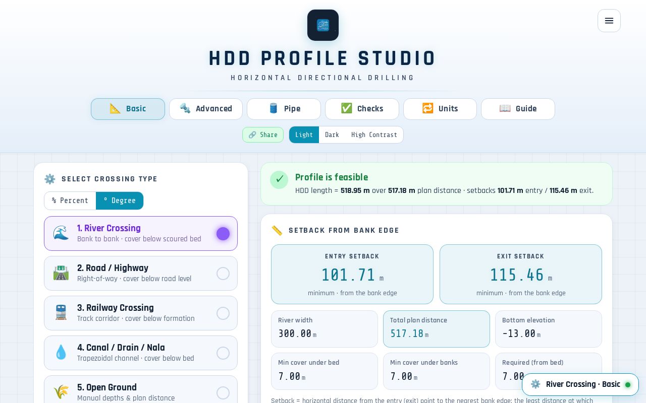 Preview of HDD Profile Geometry Calculator