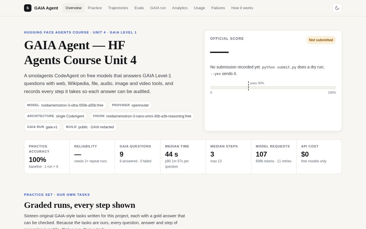 Preview of Gaia Agent