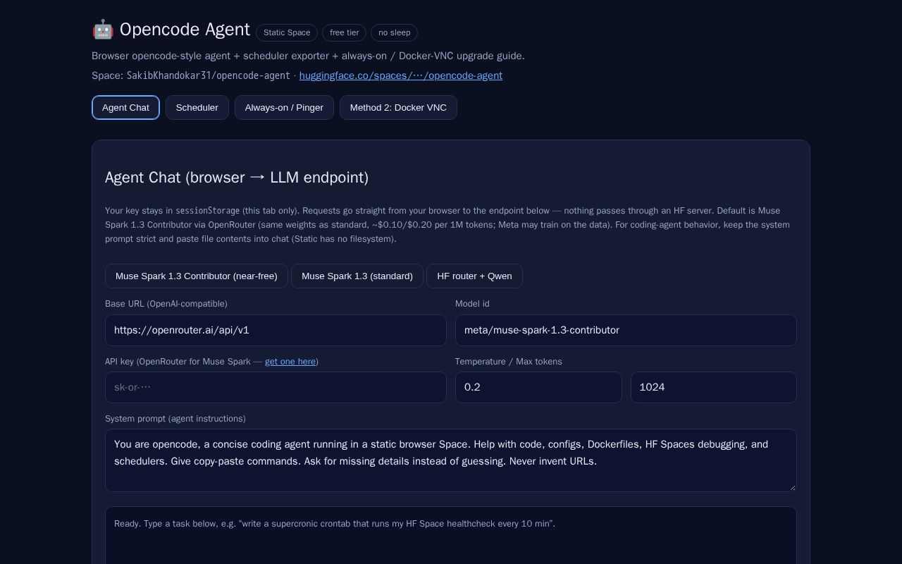 Preview of Opencode Agent