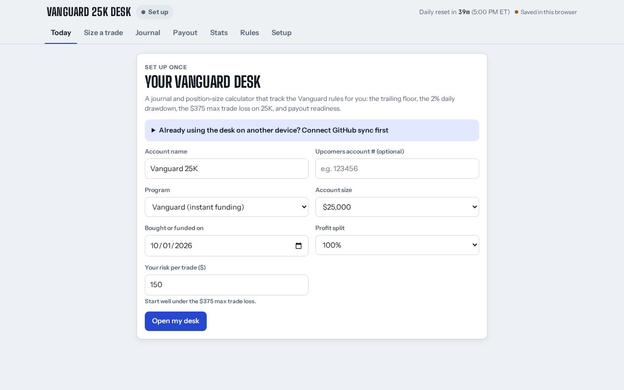 Preview of Vanguard 25K Desk