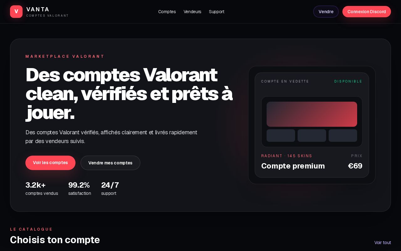 Preview of Vanta Marketplace