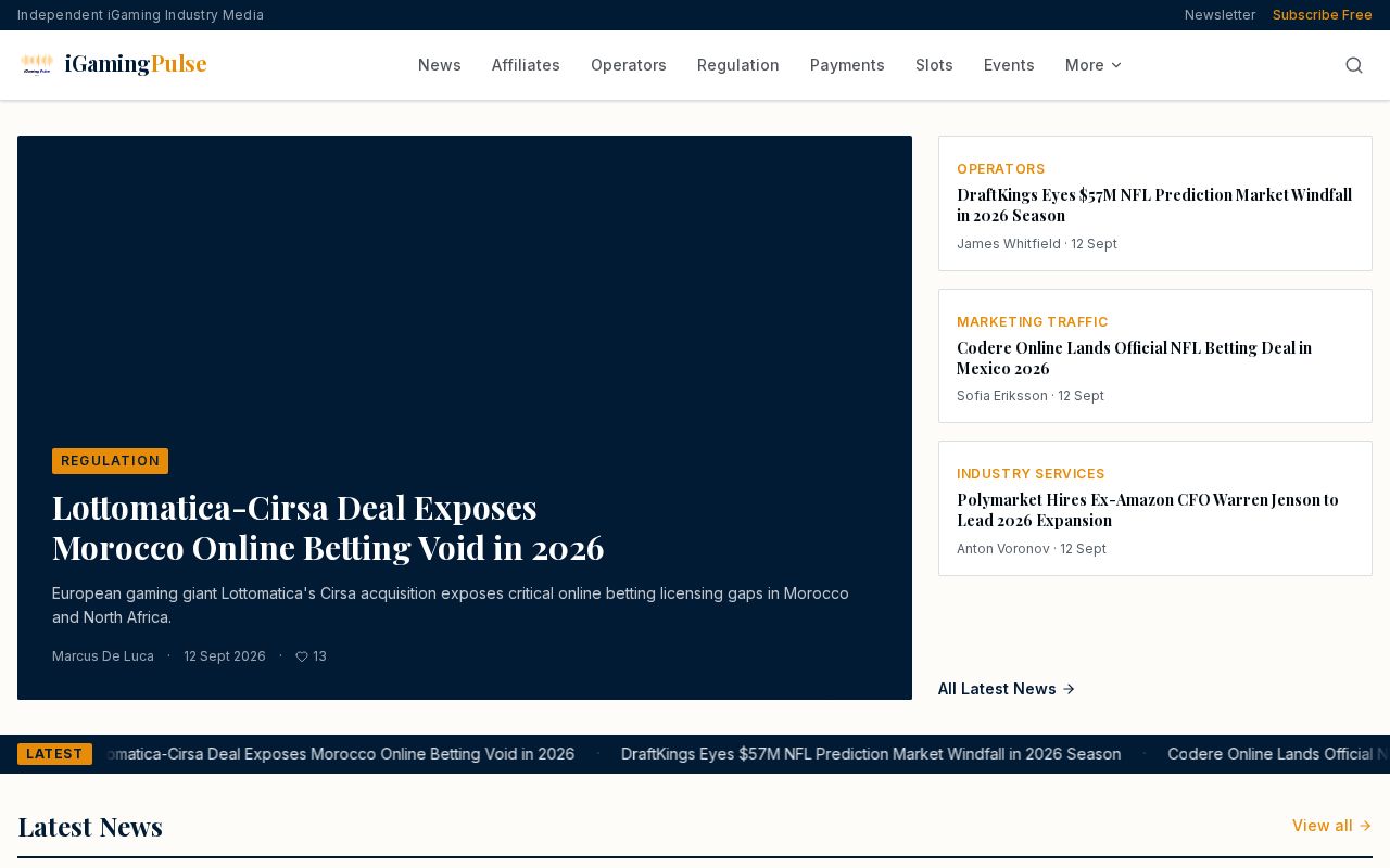 Preview of Igaming News Portal