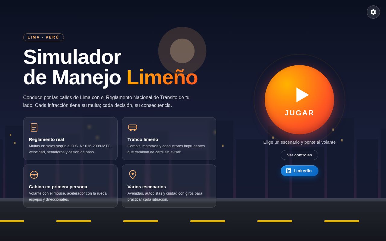Preview of Driving Lima